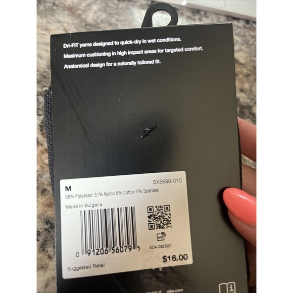 Nike Vapor Football Black Crew Socks, Men's Shoe Size 6-8 M, Youth 5Y-7Y - Picture 6 of 8